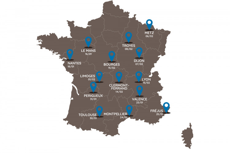 Carte de France Nextpool Campus 2024