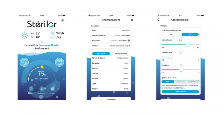 application mobile Sterilo Connect traitement eau piscine automatique Nextpool