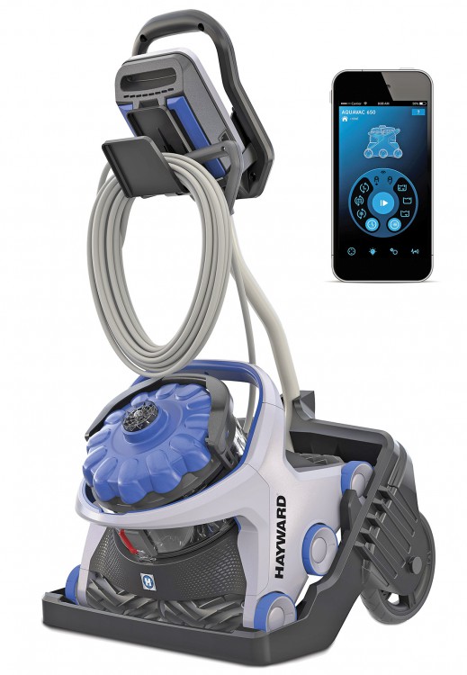 Connected cleaning pool robot  AquaVac 650 of Hayward
