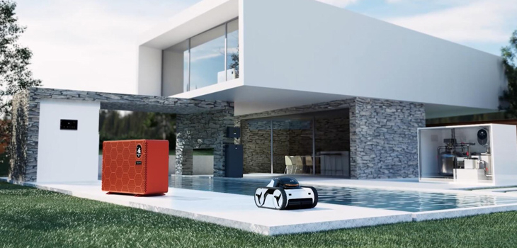 The X20 pool heat pump and the X20 wireless robot