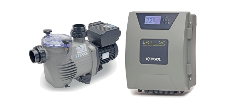 Pompe vitesses variables KS Evo VS électrolyseur sel KLX Control System Kripsol