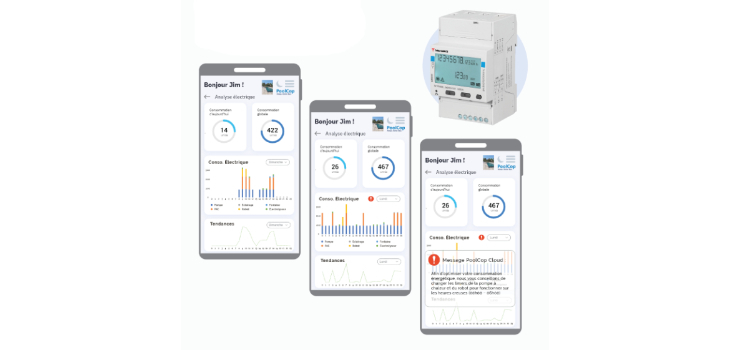 The new PoolCop Cloud interface and the Energy Meter module 