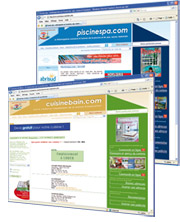 sites internet piscinespa.com et cuisinebain.com
