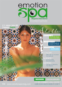 Couverture de EMOTION SPA Magazine pour les professionnels du spa et wellness