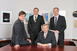 Die erweiterte Geschäftsleitung von Menerga (von links nach rechts): Rüdiger Thiel, Dr. Jürgen Röben, Horst Doerk und Prokurist Frank Eltze.