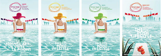 4 affiches Piscine Global
