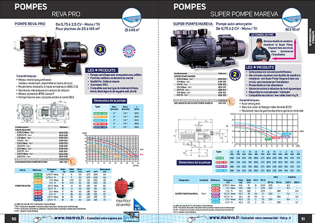 Catalogue Mareva 2019-2020 - Pages Pompes filtration Piscine