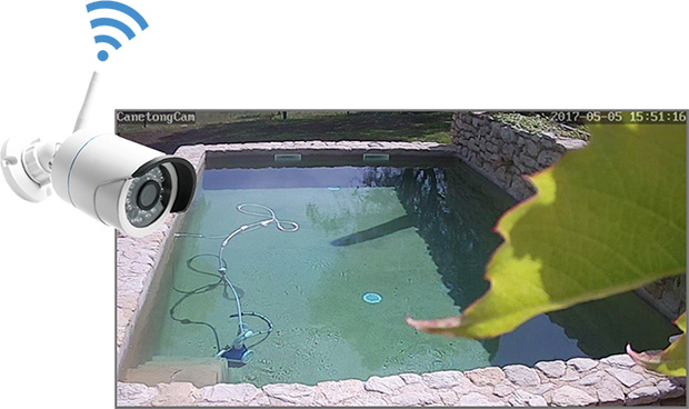 Video surveillance de la piscine
