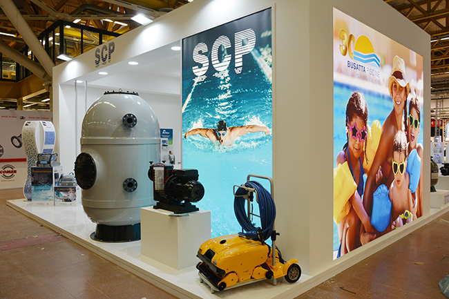 SCP Italy al salone Forum Piscine 2019: Corner pubblico e Busatta