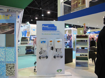 Presentoir electrolyseurs POOL TECHNOLOGIE au Qatar