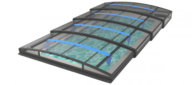 cubierta piscina Rain Collect de Abridéal
