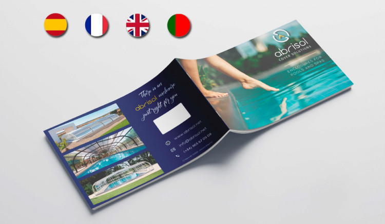 Le catalogue d'abris piscine Abrisol disponible en 4 langues