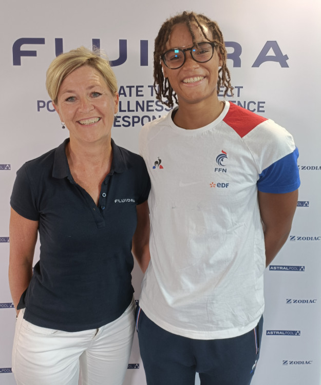 Stéphanie Morin, Directrice Marketing de Fluidra France et Analia Pigrée