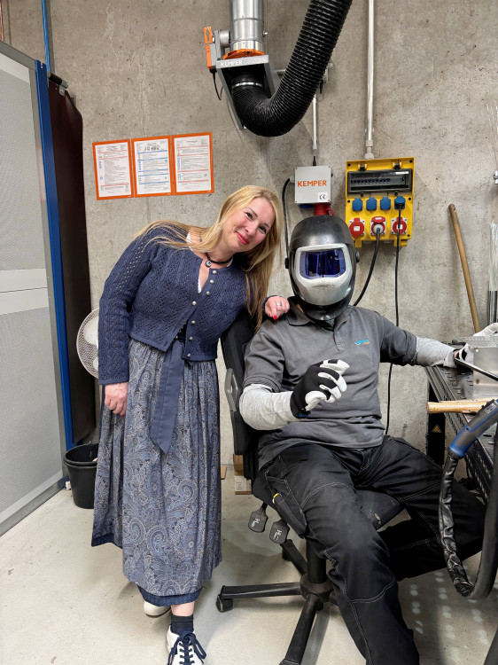 Angela Herrmann in one of the BEHNCKE factories