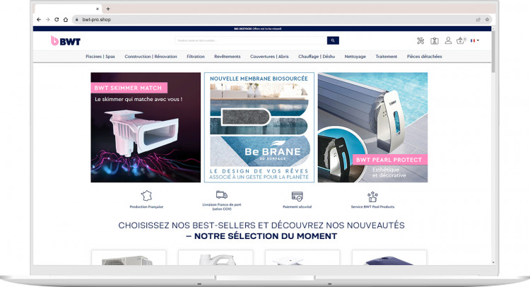 plateforme BWT Pro Shop de BWT Pool Products