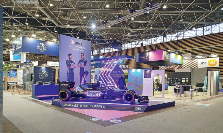 Stand F1 de BWT au salon Piscine Global