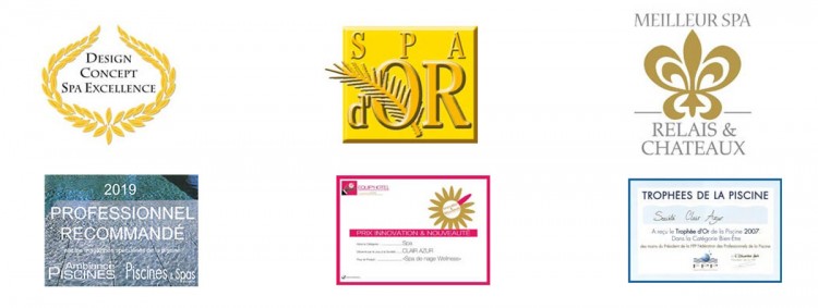 les récompenses Clair Azur, fabricant, distributeur, installateur,spa, sauna, hammam,bien-être