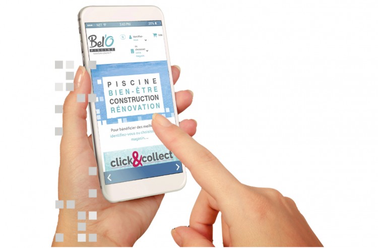 Solution digitale piscine Click and collect réseau pisicniers Bel'O Piscine