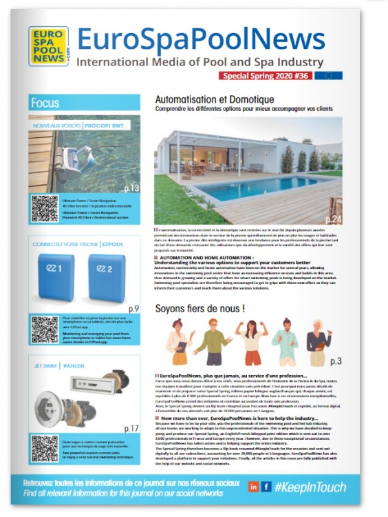 couverture #KeepInTouch magazine piscine spa professionnels édition digitale