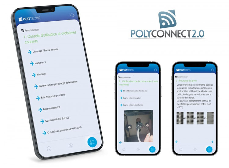 Module troubleshooting PolyConnect dépannage à distance pompes à chaleur Polytropic