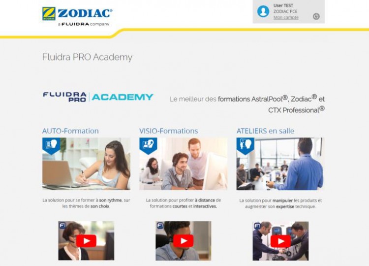 Site Fluidra Pro Academy
