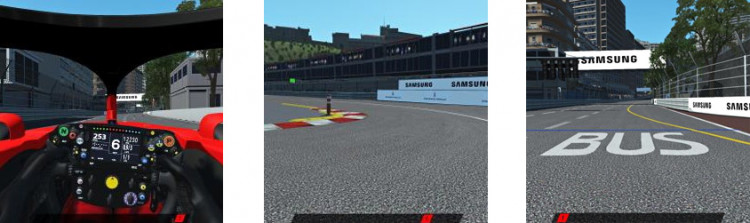 Ecrans du simulateur de F1 BWT