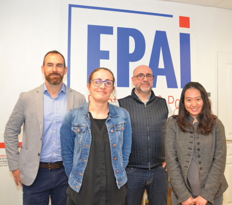 Equipe d'EPAI : Benjamin BARBARY, Elodie PROUST, Frédéric MARTY et Xiuan CUI QUINTIN
