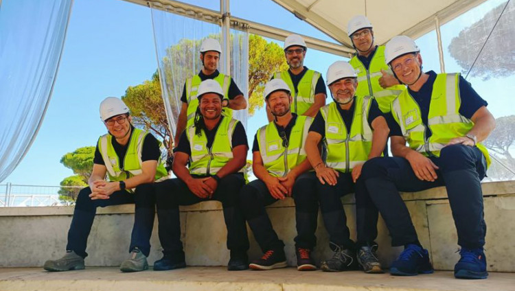 El equipo de Renolit en el Foro Itálico