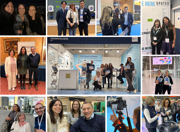 El equipo de EuroSpaPoolNews se re&uacute;ne con los profesionales de la piscina y el spa en los distintos salones europeos de 2025