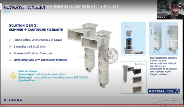 Fluidra France sur Piscine Connect skimmer filtrant piscine cartouche