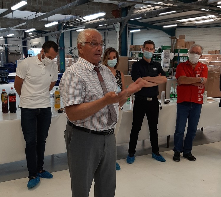 Gérard Oriol Maire de Saint Rambert d'Albon visite usine Albon