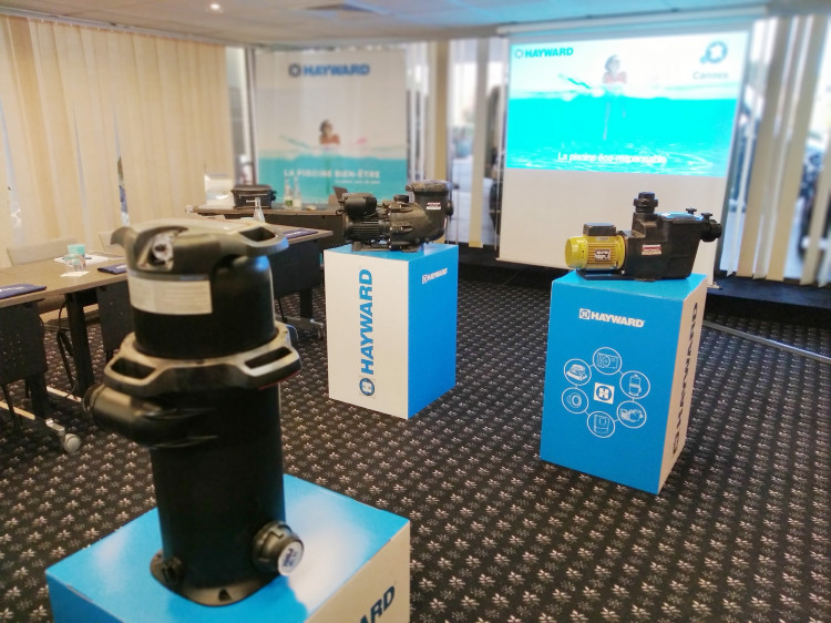 Equipements Hayward exposés Roadshow 2023 Cannes