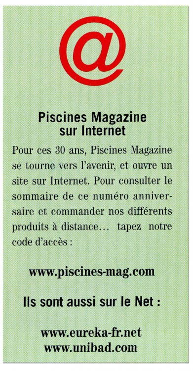 Publicité Lancement piscines-mag.com