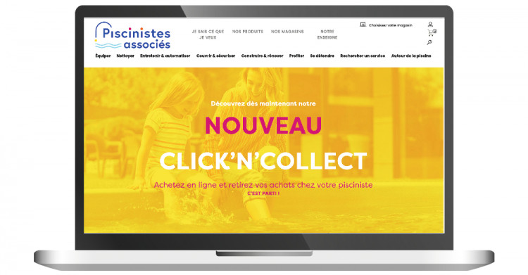 Site de Click & Collect de l'enseigne « Piscinistes associés »