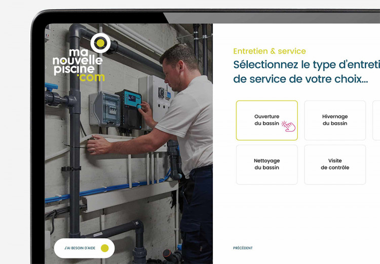 Plateforme Manouvellepiscine.com, consultable sur smartphone ou ordinateur