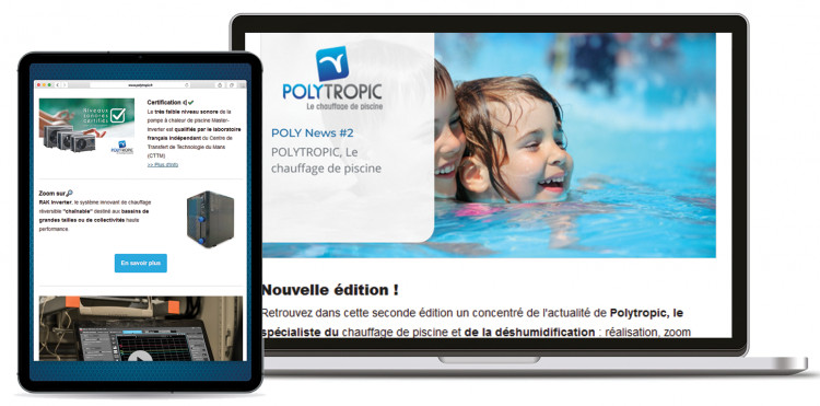 La newsletter bimestrielle POLY NEWS : toutes les infos, nouveautés produits, formations,  vidéos de tutoriels Polytropic.