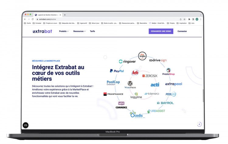 Extrabat sur une Market Place