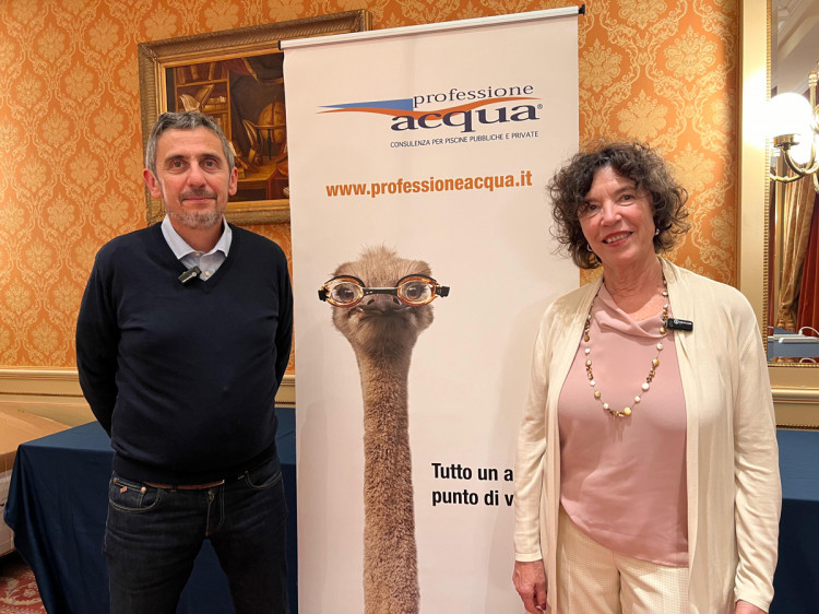 Paolo Ferrario, Responsabile Commerciale presso Professione Acqua e Rossana Prola, Amministratore di Professione Acqua e Presidente di Aquanet