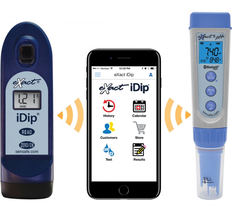 photomer eXact iDip Pool Professional pH+ Smart Meter appli eXact iDip smartphone iphone