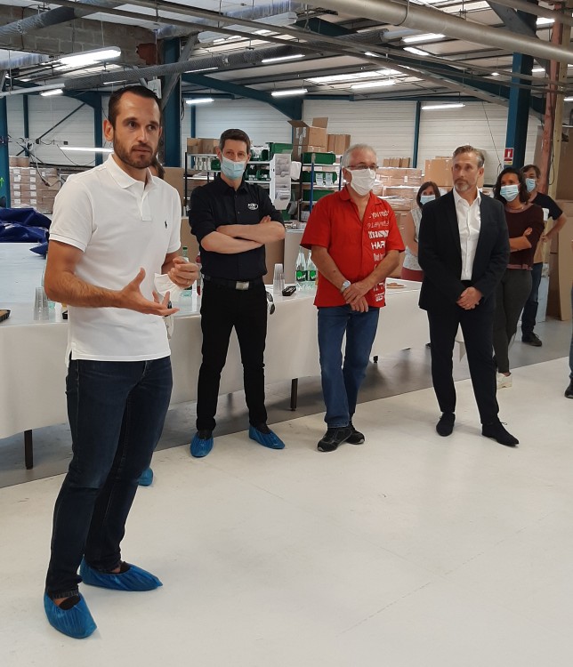 Pierre Jouvet Président de Porte de DrômeArdèche visite usine Albon