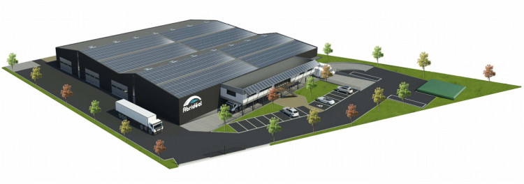 Plan 3D de la future usine Abridéal