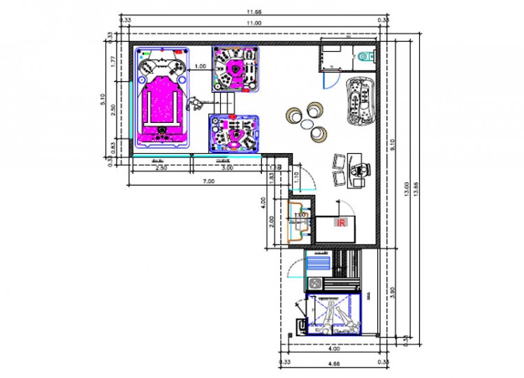 plan integration bureau de design Clair Azur spa hammam sauna