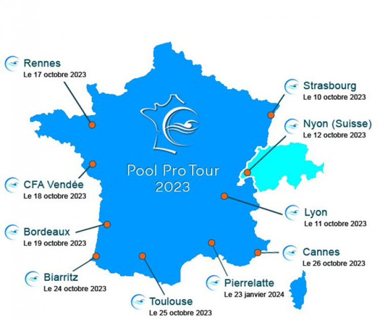 Carte de France Pool Pro Tour 2023 