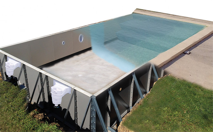 construction piscine breveté Steeltech® Protec d'Aquilus, solution  ecoresponsable et flexible pour répondre besoins tendances du marché piscine