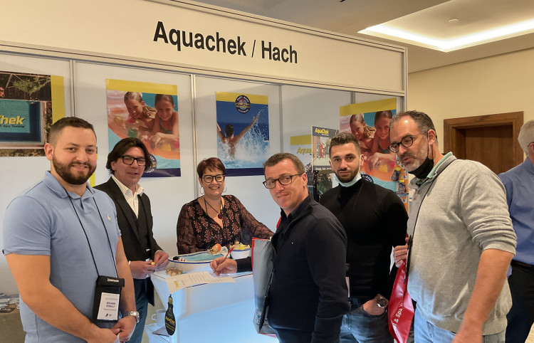 Stand Aquachek salon Exposants ISC SCP Europe 2021