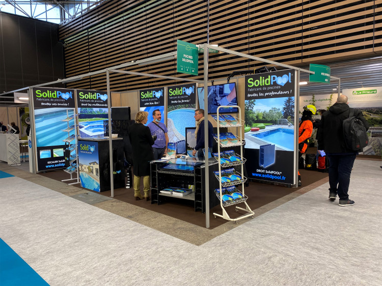 Stand des piscines SolidPool au salon Paysalia 2021