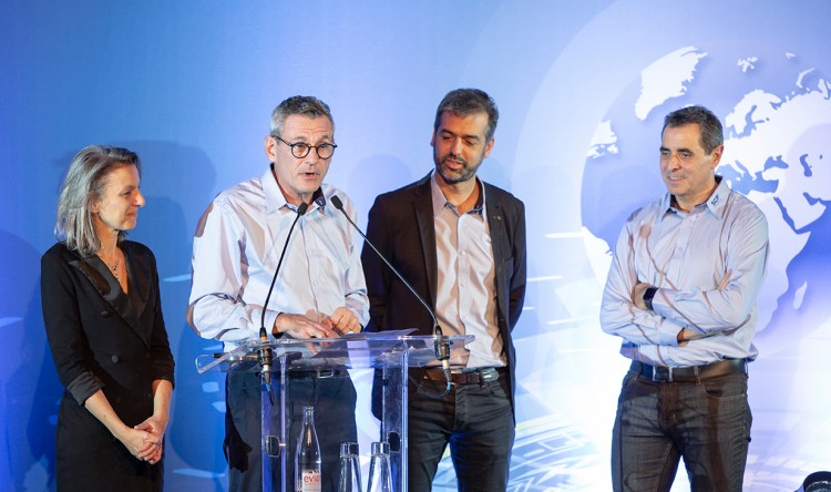 Nanette Callens, Jean-Louis Albouy, Benoit Rivière, Daniel Bos lors des 20 ans de SCP France pendant les 5es ISC SCP Europe