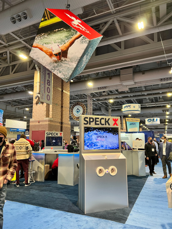 Speck stand Pool&Spa Show ©EuroSpaPoolNews 2022