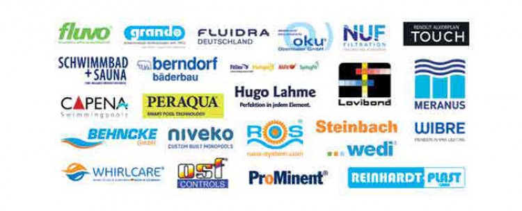 The companies supporting the International Swimming Pool & Wellness Forum