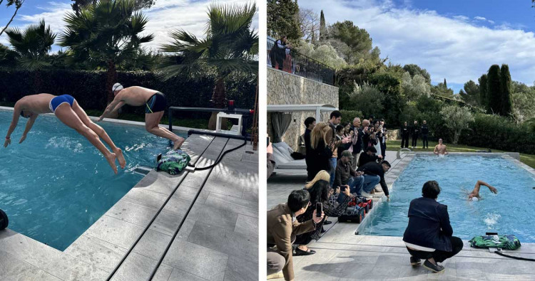 Les champions olympiques Alain Bernard et Fabien Gilot ont particip&eacute; au Swimjet Challenge